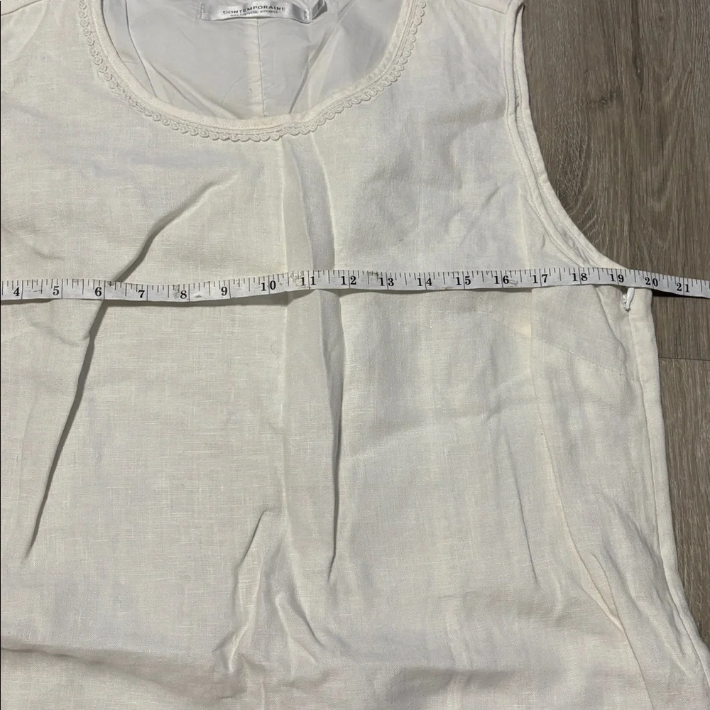Contemporaine White Sleeveless Top - Picture 3 of 3